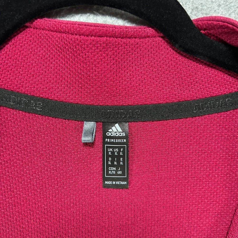 Adidas Pullover Quarter Zip Mens XL Pink Primegreen Activewear Athleisure